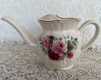 MARYLEIGH POTTERY PITCHER Rare Handcrafted England Watering Vintage Houseplant Lover Gift Collectible Decor Floral Rose Spring Home Decor