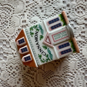 LENNOX SPICE VILLAGE Cinnamon House with Orange Roof Rare White Porcelain 1989 Spice Village Collection Item Collector Gift image 10