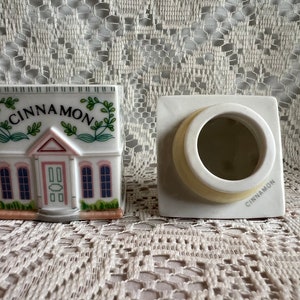 LENNOX SPICE VILLAGE Cinnamon House with Orange Roof Rare White Porcelain 1989 Spice Village Collection Item Collector Gift image 7