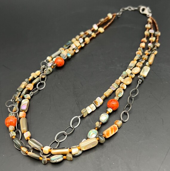 SILPADA FIESTA FUN Two Signed Silver Necklace Aba… - image 1