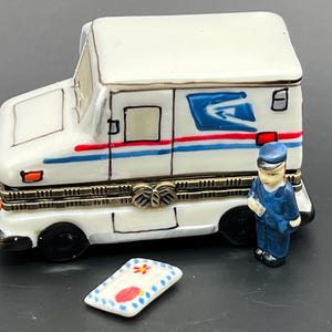 SE INCLUYEN DOS BARATIJAS Jeep postal de Usps Cartero Carta Caja de cristal Colección de coleccionistas vintage rara Amigo por correspondencia Amigo de larga distancia Regalo