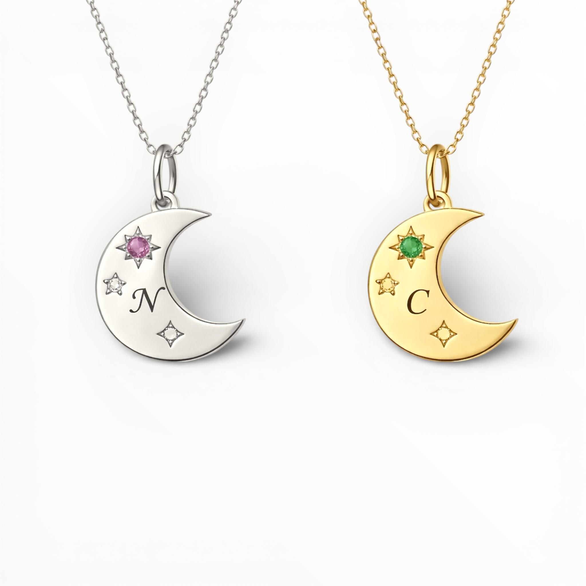 Philip Jones Collana Iniziale Placcata Oro Rosa, Lettera U, Con Cristalli Zircondia - 2