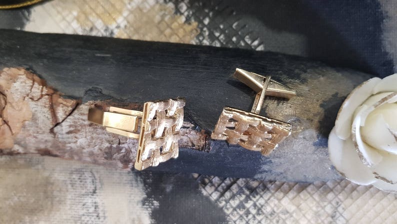 Vintage 14K Gold Cufflinks image 3