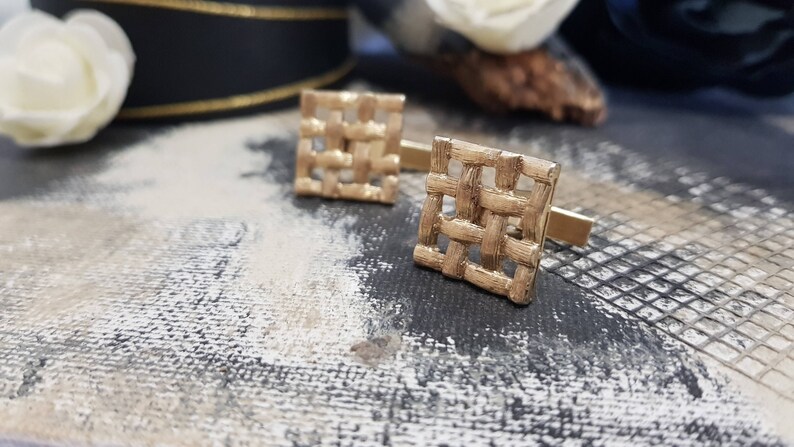 Vintage 14K Gold Cufflinks image 7