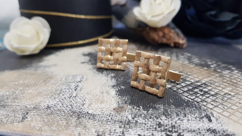 Vintage 14K Gold Cufflinks image 8