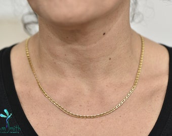 Vintage 14K Gold Anchor Chain Necklace