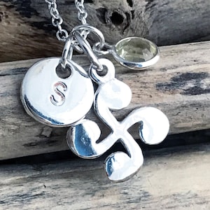 Sterling Silver Lauburu Basque Cross Pendant Necklace MAD051