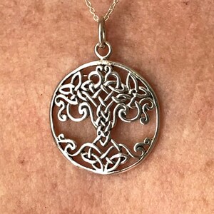 Sterling Silver Tree of Life Necklace, Silver Tree of Life Pendant, Sterling Silver Tree-of-Life, Silver Tree of Life HDR045