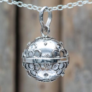 14 mm Harmony Ball Engelsrufer Anhänger Sterling Silber spirituelles Glockenspiel Amulett Schutzengel Talisman beruhigende Schwangerschaft Bola Anhänger BFV203