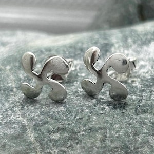 Lauburu Basque Cross Silver Stud Earrings
