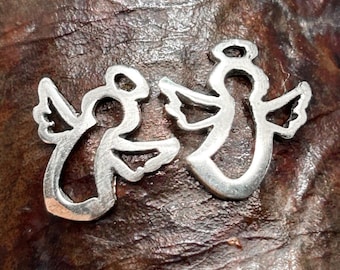 Sterling Silver Angel Winged Stud Earrings - Delicate and Spiritual Jewelry VTS110