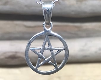 Pentagram Necklace, Pentacle Necklace, Pentagram Pendant, Wiccan, Spiritual Jewelry, Pentacle Pendant, M/VTS198