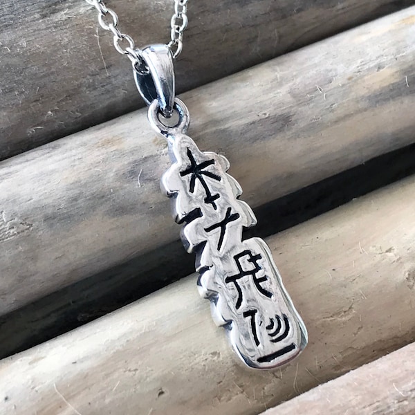 Hon Sha Ze Sho Nen 925 sterling zilveren hanger ketting, Reiki symbool van eenheid, oorsprong, verbinding BFV065