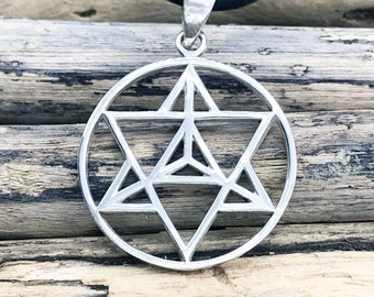 Metatron's Cube, Sterling Silver Metatron's Cube Pendant Necklace, Sacred Geometry, Merkaba M/MAD004