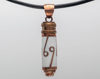 Bronze Prayer Box Pendant with Amethyst Crystals, Locket Box Necklace