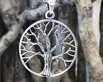 Sterling Silver Tree of Life Necklace, Silver Tree of Life Pendant, Sterling Silver Tree-of-Life, Silver Tree of Life MAD/CLT067