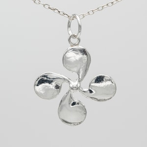 925 Sterling Silver Lauburu Pendant Necklace VTS114