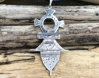 Ω cross Pendant by Tahoua Tuareg Morocco Sterling Silver 925 Replica