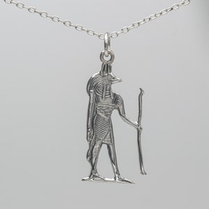 925 Sterling Silver Egyptian Anubis Pendant Necklace, Egyptian God of the Dead Pendant Necklace HDR101