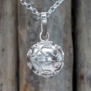 14 mm Harmony Ball Engelsrufer Anhänger Sterling Silber spirituelles Glockenspiel Amulett Schutzengel Talisman beruhigende Schwangerschaft Bola Anhänger MAD018