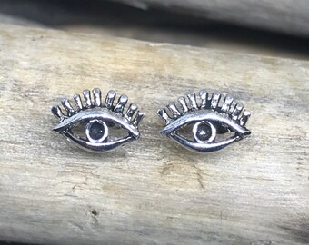 Silver Eye Earring,925 Sterling Silver Eye Stud Earrings IZS235