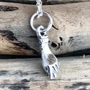 Collier main figa en argent sterling : porte-bonheur italien