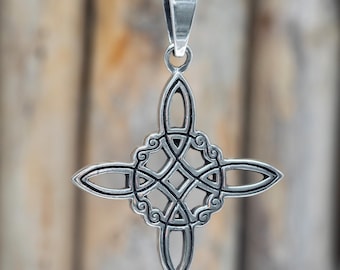 Sterling Silver Witch’s Knot Pendant Necklace