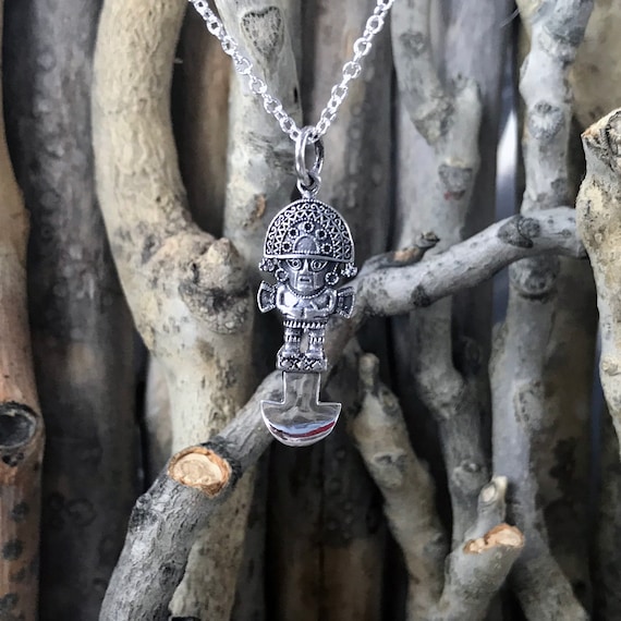 Sterling Silver Peruvian Tumi Pendant: Inca Amulet Talisman - Etsy
