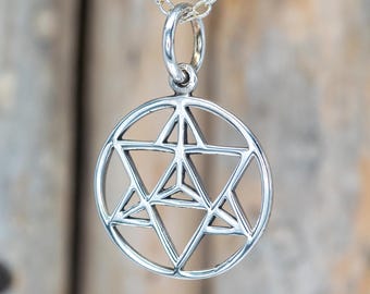 Collana cubo Metatron geometria sacra sigilli di arcangelo