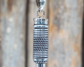 Elegant 925 Silver Prayer Box Pendant with Amethyst Crystal