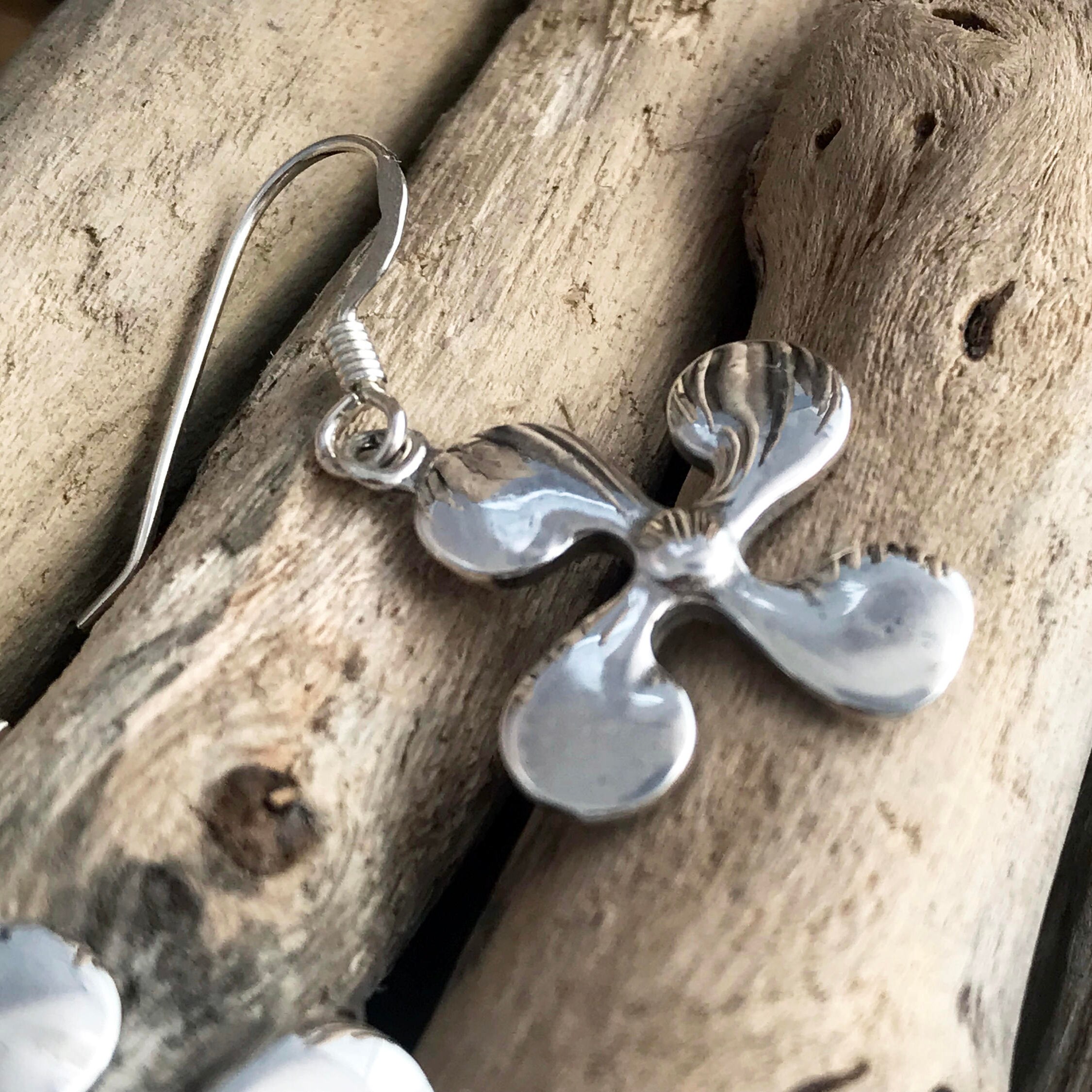 Silver Basque 925 Sterling Silver Lauburu Basque Cross Earrings Pendiente | Etsy