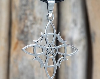 925 Sterling Silver Witch’s Knot Necklace - Protection Amulet & Wiccan Symbol