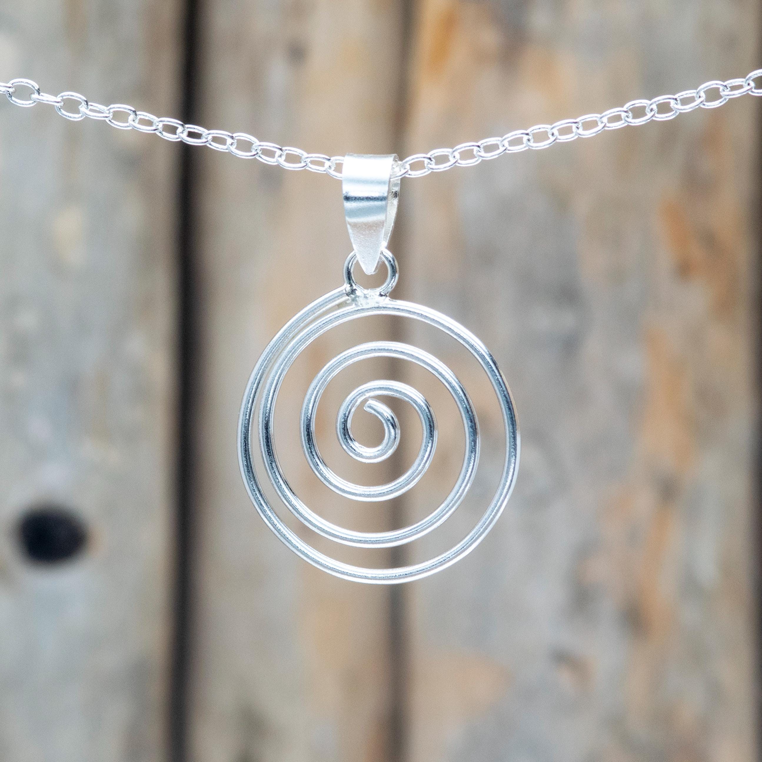 Vinani Pendente - Spirale - spazzolato - argento sterling 925 - ASR-EZ : Vinani