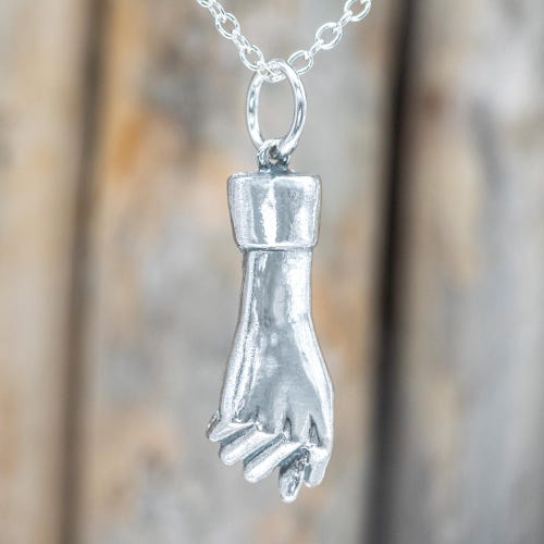 Pendentif main figa talisman porte-bonheur en argent sterling