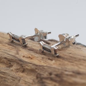 Mini Wrench Stud Earrings | Sterling Silver Tool Earrings for Mechanics | Small Spanner Earrings Gift | Handmade Industrial Jewelry VTS122