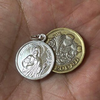 Collana San Giuda Taddeo In Argento Sterling 925 – Ciondolo Religioso Regalo Per Lei