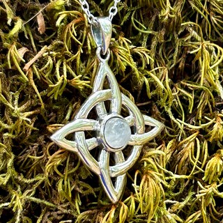 Collana Nodo Della Strega In Argento 925, Ciondolo Celtico Wicca Con Simbolo Di Protezione, Gioiello Per Donna In Confezione Regalo