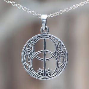 Vesica Piscis Necklace, Chalice Well , Bladder of a fish, Mandorla, Euclid&#39;s Elements, Chalice Well,  Freemasonry, icthys HGP145
