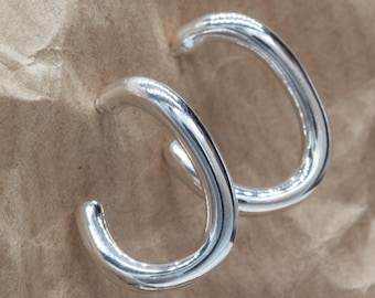 Chunky Silver Stud Earrings