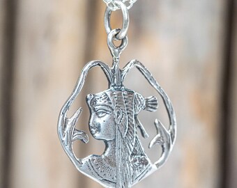 925 Sterling Silver Athena Pendant Necklace - Greek Goddess of Wisdom Jewelry