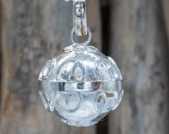 16mm Silver Harmony Ball Pendant Necklace