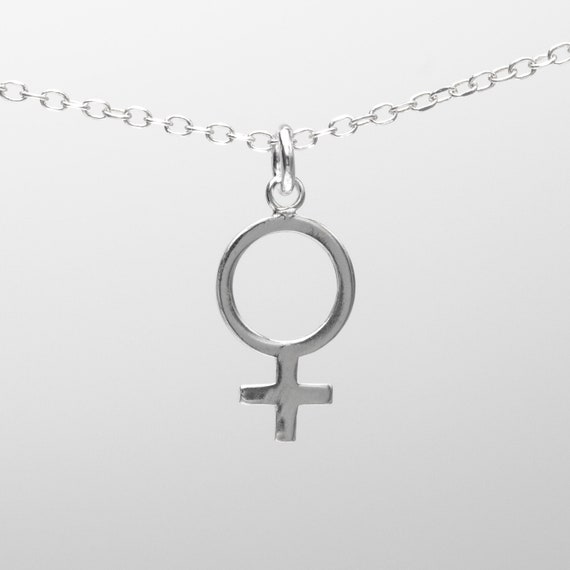 Sterling Silver Interlocking Female Symbol Pendant | LGBTQ+ Pride Jewelry
