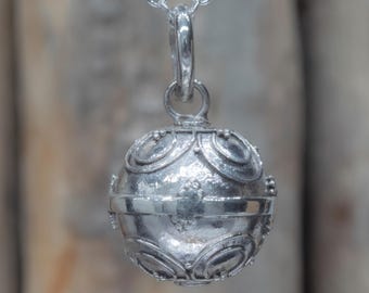 Sterling Silver Harmony Ball Necklace | Angel Caller, Pregnancy Gift