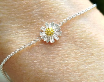 Pulseira Eguzkilore em Prata de Lei: Joia Basca Bicolor com Girassol de 8 mm