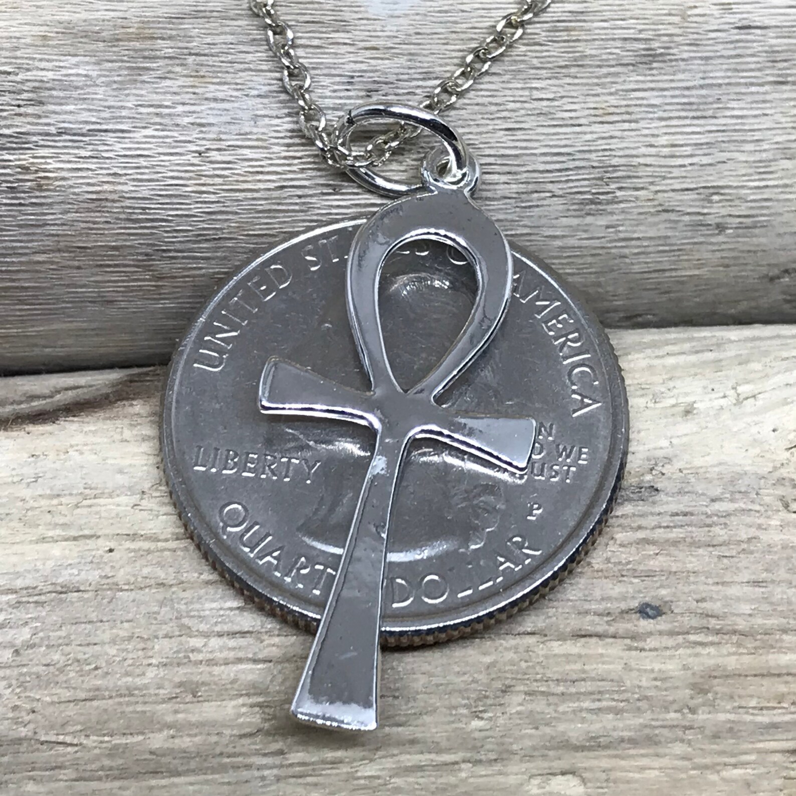 Collier Pendentif Clé Ankh En Argent 925 - Bijou Symbolique Égyptien Adjustable 41-61cm