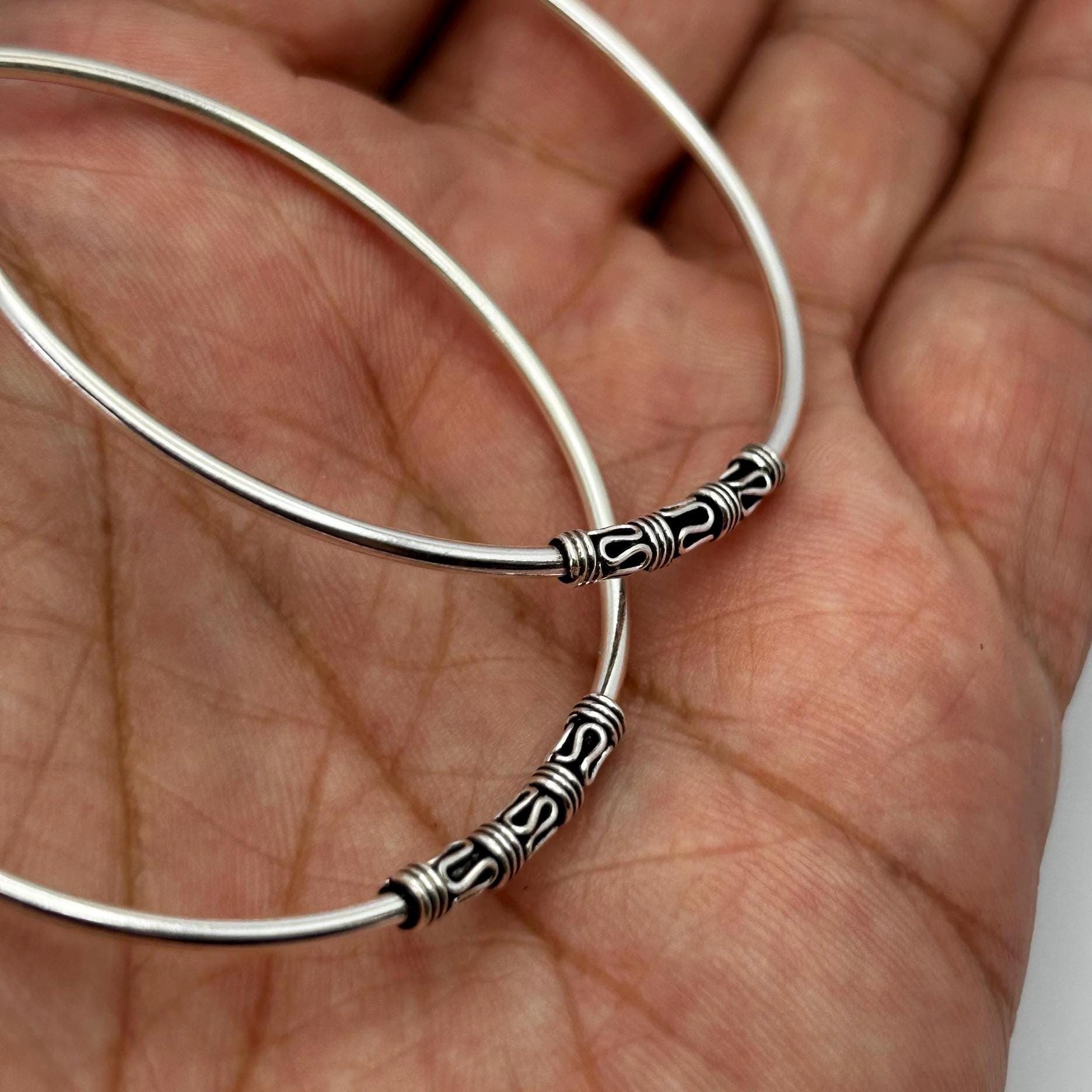 Orecchini a cerchio uomo donna cerchiettI in argento 925% piccoli 14 mm