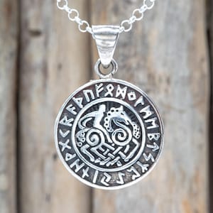 Sterling Silver Sleipnir Pendant | Horse Rider Odin Viking Talisman | Norse Mythology Jewelry | Just Pendant Nordic Amulet MAD004