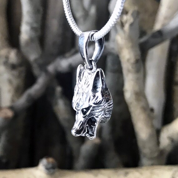 Silver Wolf Necklace Pendant Sterling Silver Wolf Necklace Pendant Sterling Lau080