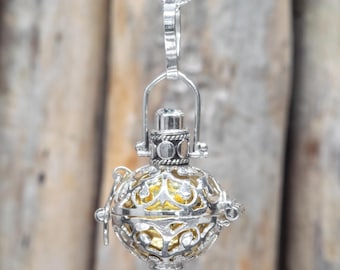 Silver Harmony Ball Pendant Necklace
