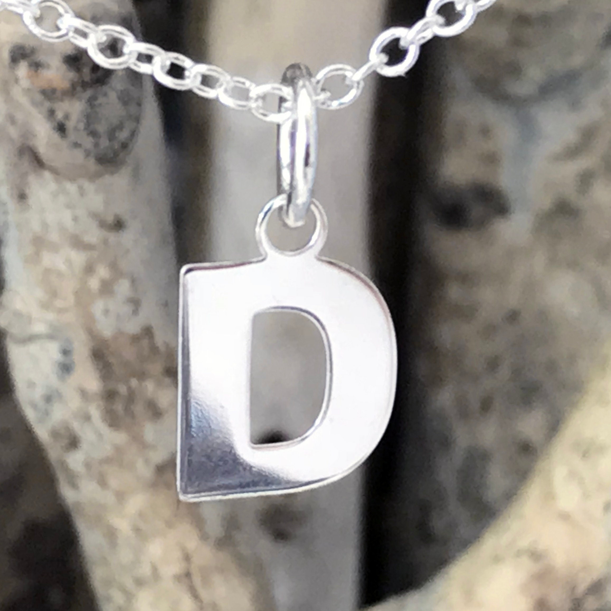 Letter D Charm Sterling Silver D Charm Initial Charms Etsy